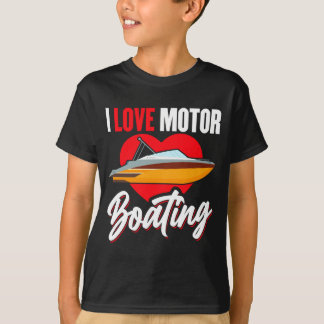 Camiseta Amor ao motorboating proprietário do barco capitão