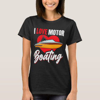 Camiseta Amor ao motorboating proprietário do barco capitão