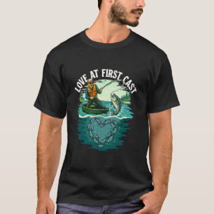Camiseta Amor ao Primeiro Lance - Pescador Amante da Pesca