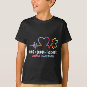 Camiseta Amor ao Vivo Aceita Autismo Sensibilização Mãe Hom