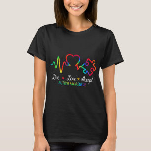 Camiseta Amor ao Vivo Aceita Autismo Sensibilização Mês