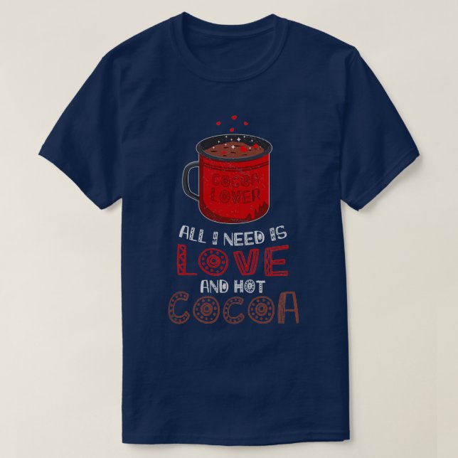 Camiseta Amor aos dias de os namorados e cacau quente 1 (Frente do Design)