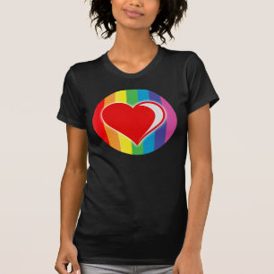Camiseta amor arco-íris.