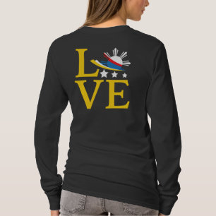 Camiseta Amor - Arte de Tipografia Filipina Flag