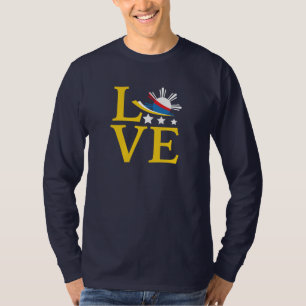 Camiseta Amor - Arte de Tipografia Filipina Flag