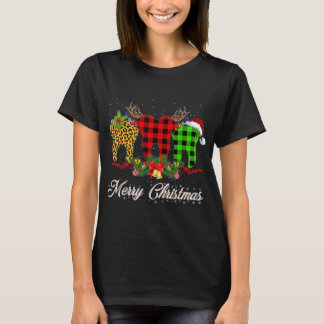 Camiseta Amor Árvore de Natal Stethoscope Enfermeira de Nat