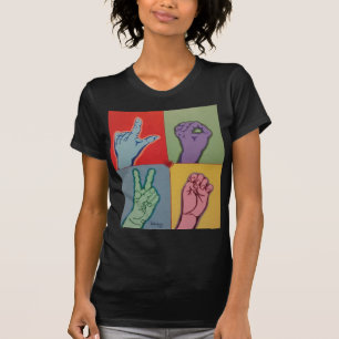 Camiseta AMOR ASL para o t-shirt das mulheres