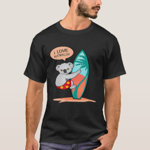Camiseta Amor Austrália Koala Aus Abaixo