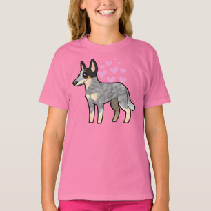 Camiseta Amor australiano do cão/Kelpie do gado