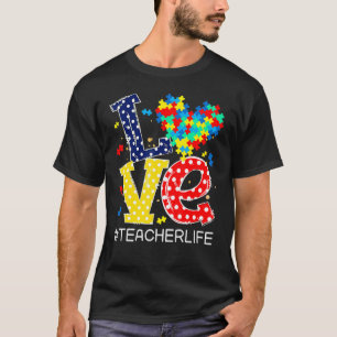 Camiseta Amor Autismo Coração Consciência Mês Quebra-cabeça
