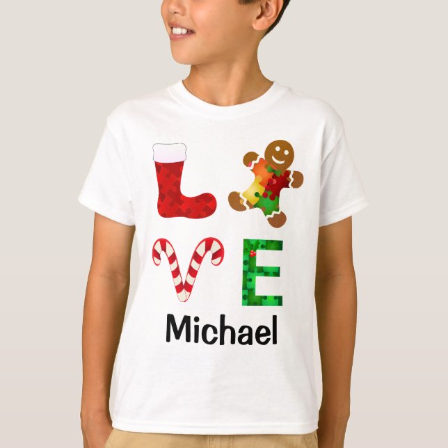 Camiseta AMOR Autismo Natal (Frente)