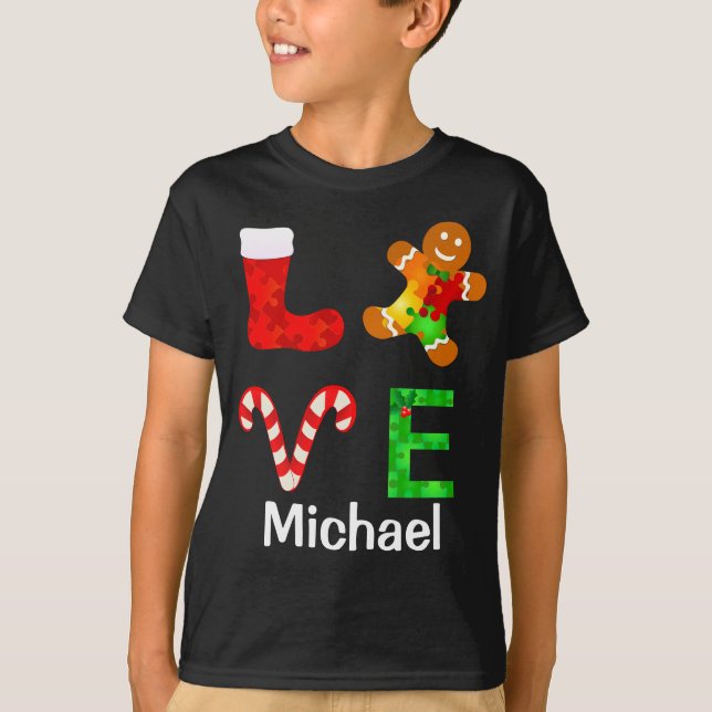 Camiseta AMOR Autismo Natal (Frente)