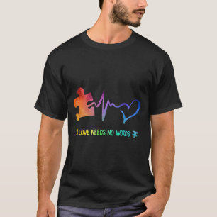 Camiseta Amor Autista Não Precisa De Palavras Quebra-cabe