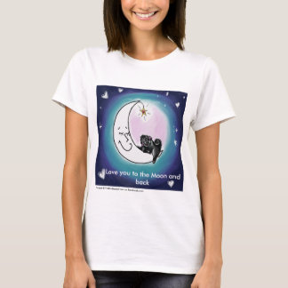 Camiseta Amor B4 você à lua e ao t-shirt traseiro