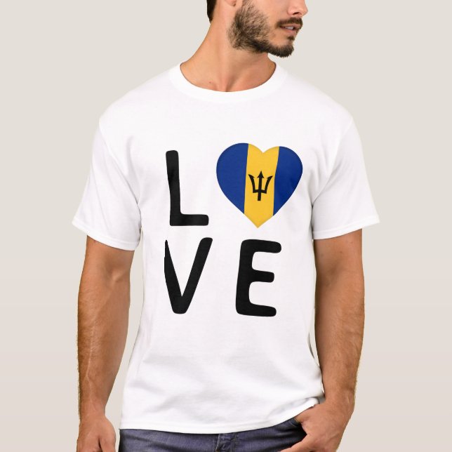 Camiseta Amor - Bandeira Barbados (Frente)