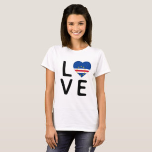 Camiseta Amor - Bandeira Cabo Verde