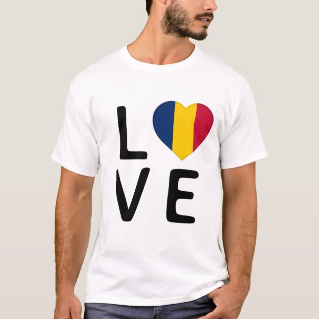 Camiseta Amor - Bandeira Chade (Frente)