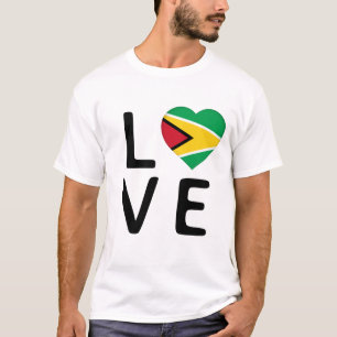 Camiseta Amor - Bandeira da Guiana