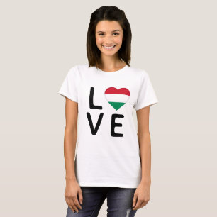 Camiseta Amor - Bandeira da Hungria