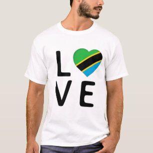 Camiseta Amor - Bandeira da Tanzânia