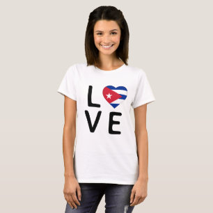 Camiseta Amor - Bandeira de Cuba
