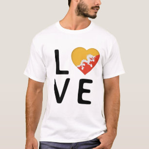 Camiseta Amor - Bandeira do Butão
