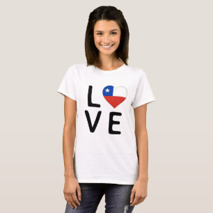 Camiseta Amor - Bandeira do Chile