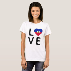 Camiseta Amor - Bandeira do Haiti