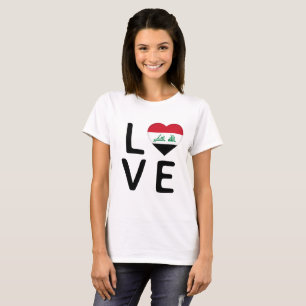Camiseta Amor - Bandeira do Iraque
