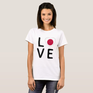 Camiseta Amor - Bandeira do Japão