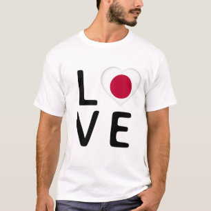 Camiseta Amor - Bandeira do Japão