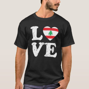 Camiseta Amor Bandeira do Líbano Figurino Libanês Pai Mãe