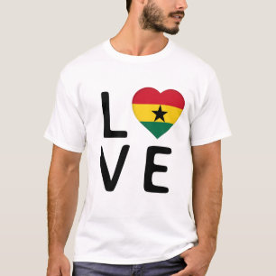 Camiseta Amor - Bandeira Gana