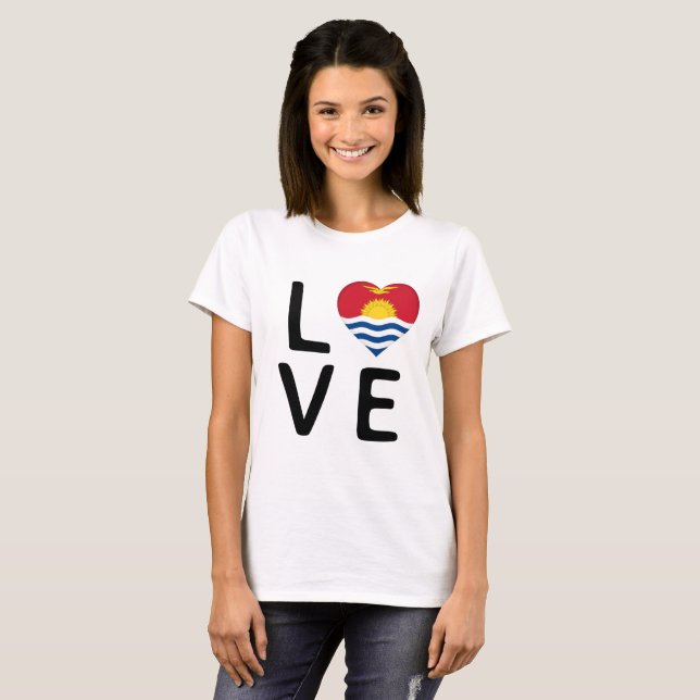 Camiseta Amor - Bandeira Quiribati (Frente Completa)