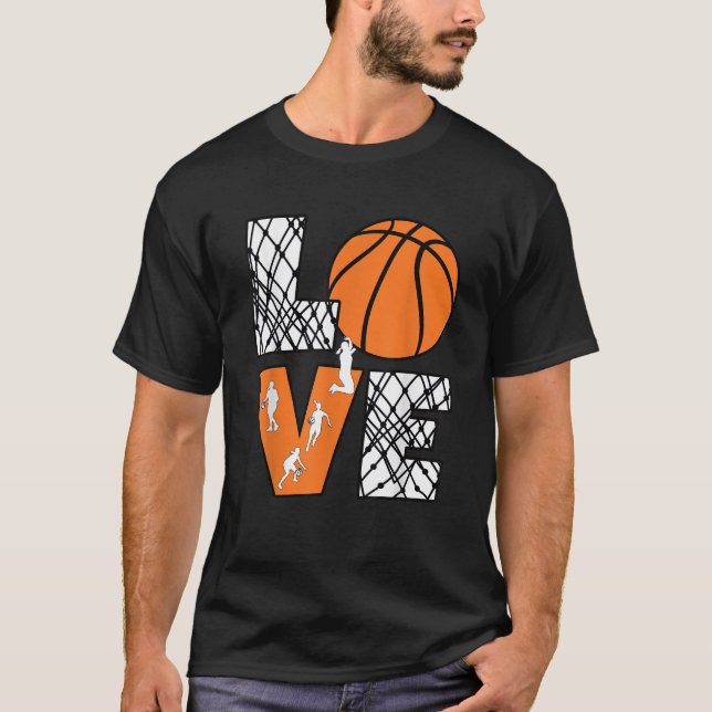 Camiseta Amor, Basquete, Mulher Fofa (Frente)