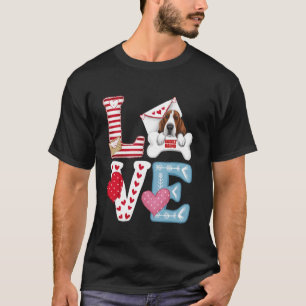 Camiseta AMOR Basset Hound Cachorro Feliz Dia dos Namorados