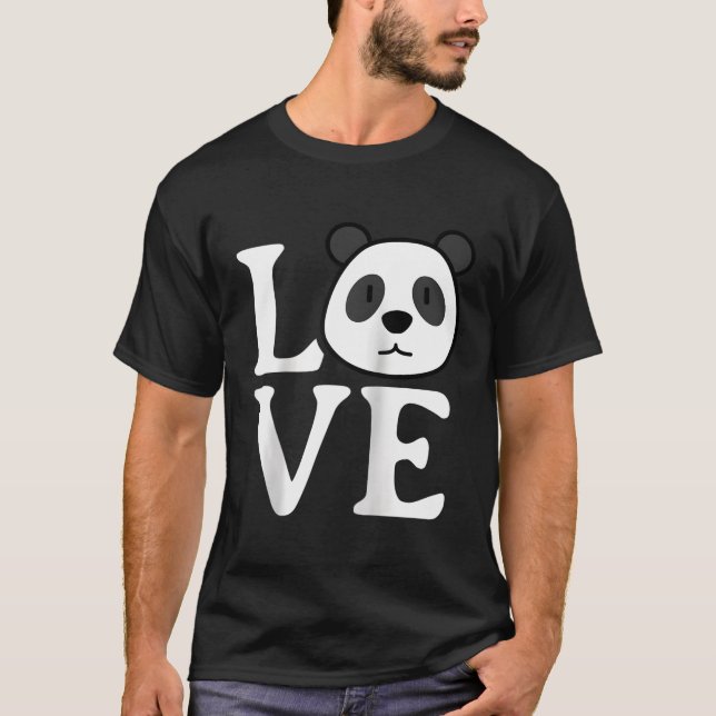 Camiseta Amor Bear Panda Bear Panda Baseball (Frente)
