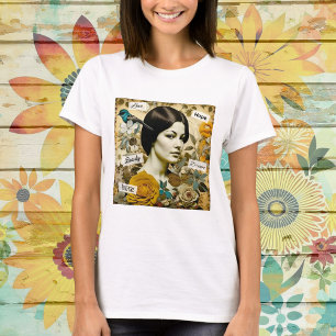 Camiseta Amor, Beleza, Inspire, Sonho e Esperança Dama Vint