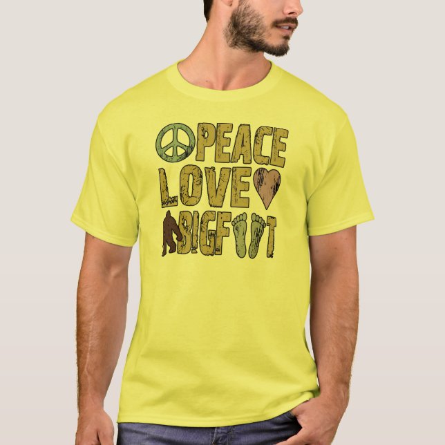 Camiseta Amor Bigfoot da paz (Frente)