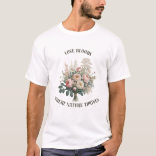 Camiseta Amor Blooms com Natureza