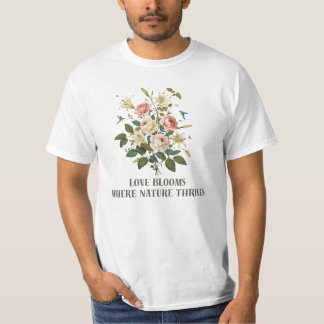 Camiseta Amor Blooms com Natureza