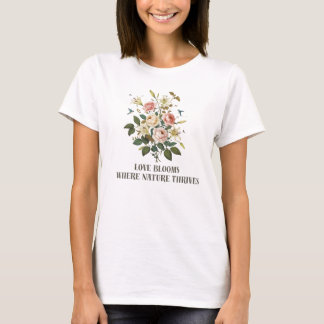 Camiseta Amor Blooms com Natureza