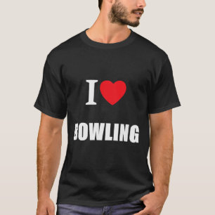 Camiseta Amor Boliche Coroa Plana Críquete Dez Pinos