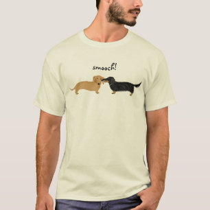 Camiseta Amor bonito dos cães do Wiener do Smooch   dos