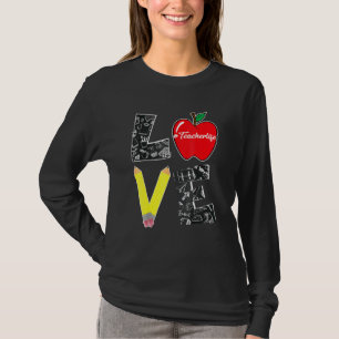 Camiseta Amor Bonito Ensinando De Volta À Professora Legal