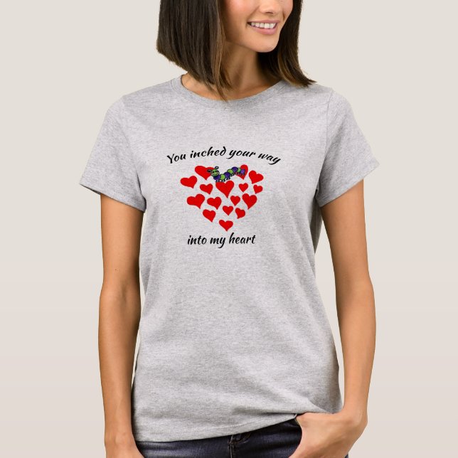Camiseta Amor Bonito Você Entrou Seu Caminho No Meu Coração (Frente)