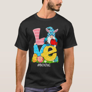 Camiseta Amor Boxing Páscoa Gnomo Caça De Ovos