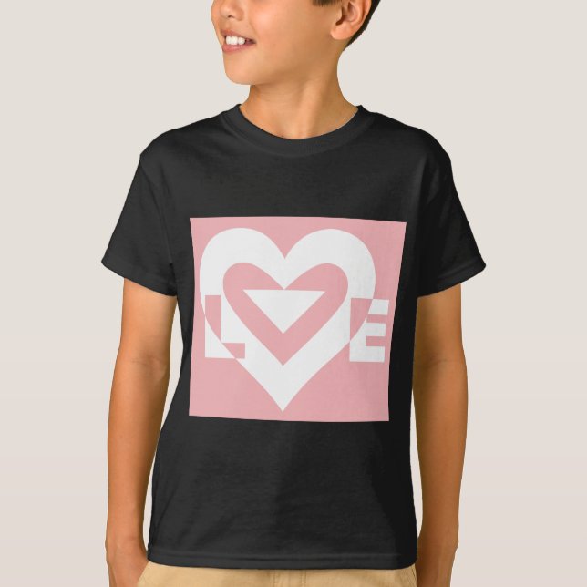 Camiseta Amor branco a rosa (Frente)