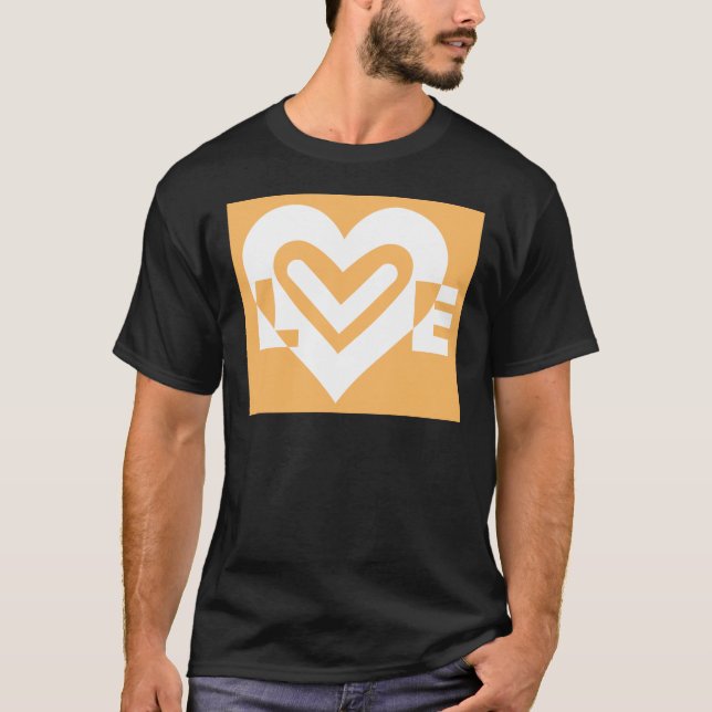 Camiseta Amor Branco e Laranja (Frente)