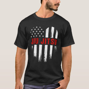 Camiseta Amor brasileiro Jiu Jitsu Bandeira Americana